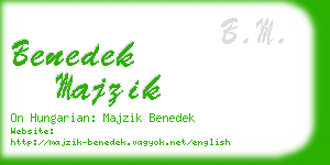 benedek majzik business card